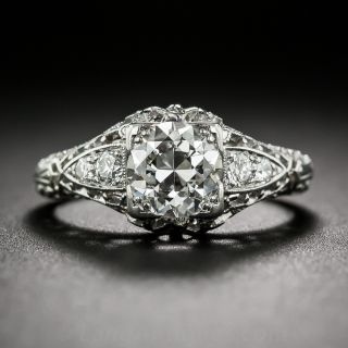 .80 Carat Platinum and Diamond Vintage Engagement Ring