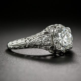 .80 Carat Platinum and Diamond Vintage Engagement Ring