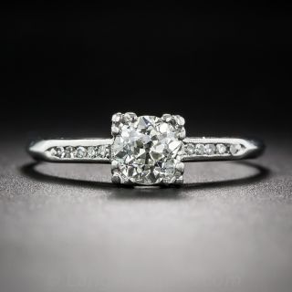 .80 Carat Platinum Diamond Art Deco Engagement Ring