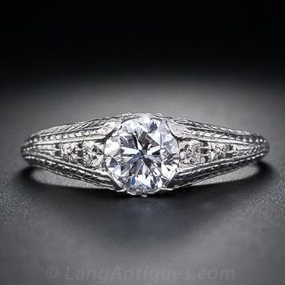 .82 Carat European-Cut  Antique Diamond Ring