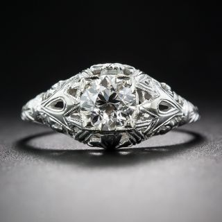 .83 Carat Diamond Art Deco Engagement Ring