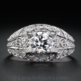 .83 Carat  Diamond  Art  Deco Engagement Ring