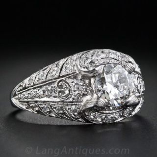 .83 Carat  Diamond  Art  Deco Engagement Ring