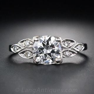 .83 Carat Vintage Diamond Engagement  Ring  - 2