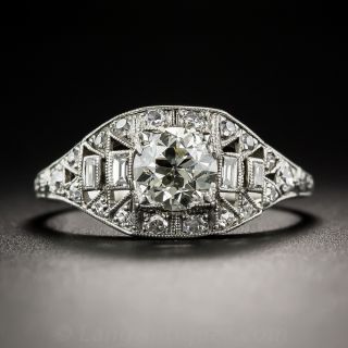 .84 Carat Art Deco Diamond Engagement Ring 