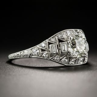 .84 Carat Art Deco Diamond Engagement Ring 