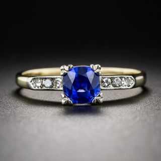 .84 Carat Sapphire Vintage Engagement Ring