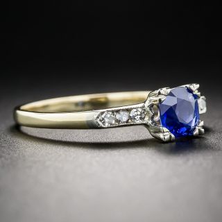 .84 Carat Sapphire Vintage Engagement Ring