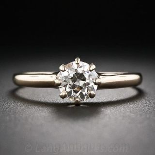 .85 Carat Antique Diamond Solitaire Engagement Ring