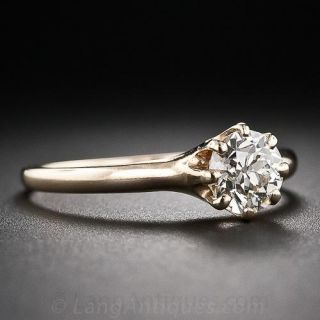 .85 Carat Antique Diamond Solitaire Engagement Ring