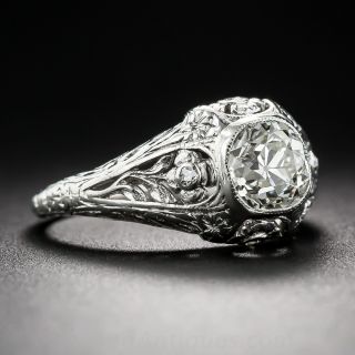 .85 Carat Antique Platinum Diamond Engagement Ring