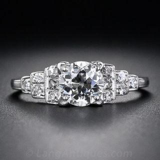 .85 Carat Art Deco Diamond Engagement Ring