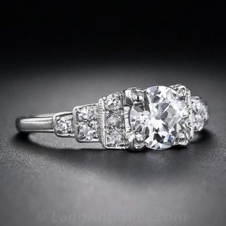 .85 Carat Art Deco Diamond Engagement Ring
