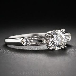 .85 Carat Art Deco Diamond Engagement Ring