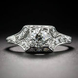 .85 Carat Art Deco Diamond Engagement Ring