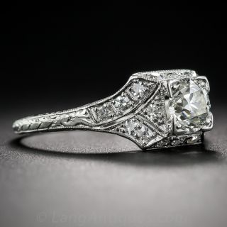 .85 Carat Art Deco Diamond Engagement Ring