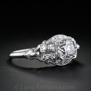 .85 Carat Art Deco Diamond Engagement Ring
