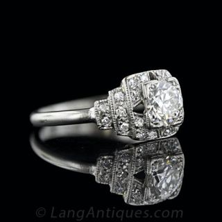 .85 Carat Art Deco Diamond Ring