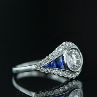 .85 Carat Art Deco Style Diamond Engagement Ring