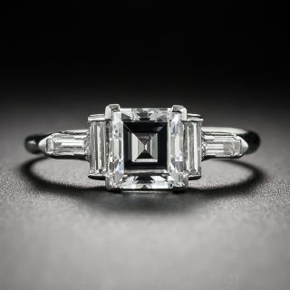 .85 Carat Carré-Cut Diamond Art Deco Engagement Ring - 2