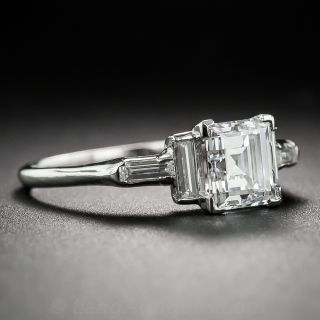 .85 Carat Carré-Cut Diamond Art Deco Engagement Ring
