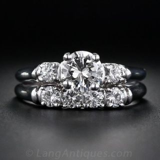 .85 Carat Center Diamond Traditional Wedding Set
