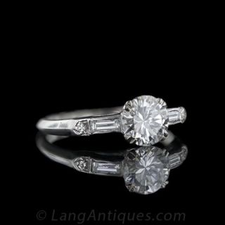 .85 Carat Deco Diamond Engagement Ring