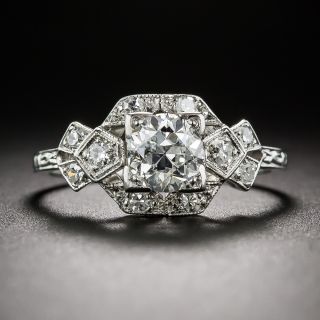 .85 Carat Diamond GIA: F-VVS2 Art Deco Engagement Ring