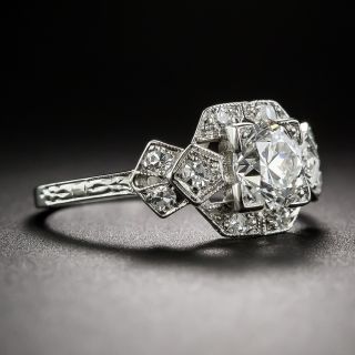 .85 Carat Diamond GIA: F-VVS2 Art Deco Engagement Ring