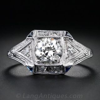 .85 Carat Diamond Vintage Engagement Ring