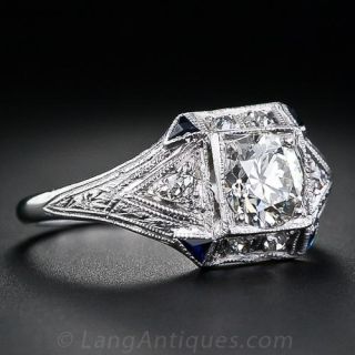 .85 Carat Diamond Vintage Engagement Ring