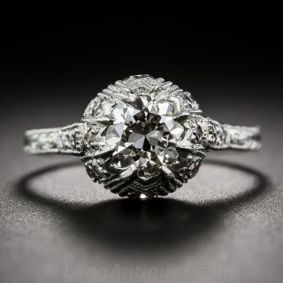 .85 Carat Early-20th Century Platinum and Diamond Engagement Ring