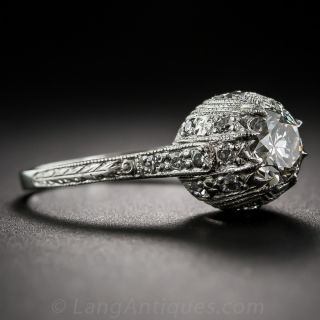 .85 Carat Early-20th Century Platinum and Diamond Engagement Ring