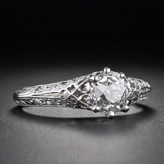 .85 Carat Edwardian Diamond Engagement Ring