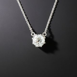 .85 Carat European-Cut Diamond Solitaire Drop - 2