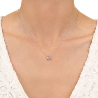 .85 Carat European-Cut Diamond Solitaire Drop