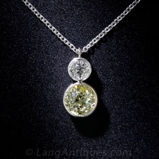 .85 Carat Fancy Yellow Old Mine-Cut Diamond