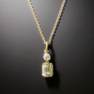 .85 Carat Natural Fancy Brown Emerald-Cut Diamond Pendant - GIA - 3