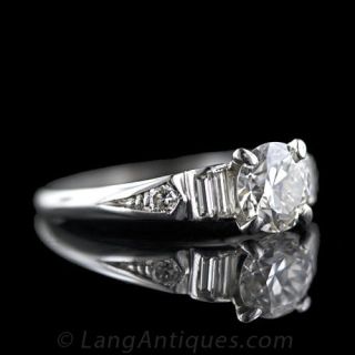 .85 Carat Vintage Diamond Engagement Ring, Circa 1940's