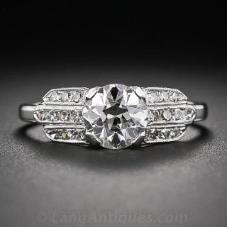 .86 Carat Art Deco Diamond Engagement Ring