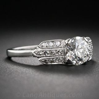 .86 Carat Art Deco Diamond Engagement Ring