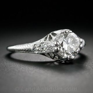 .86 Carat Diamond Art Deco Engagement Ring