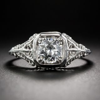 .87 Carat Diamond Filigree Engagement Ring