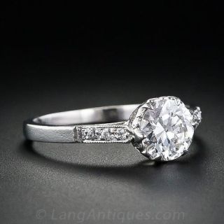 .87 Carat Edwardian Style Diamond Engagement Ring