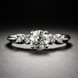 .87  Carat Mid-Century Diamond Engagement Ring