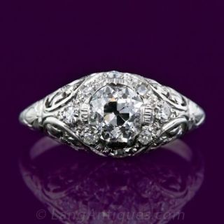Art Deco Diamond Engagement Ring 