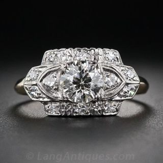 .87 Carat Vintage Diamond Engagement Ring
