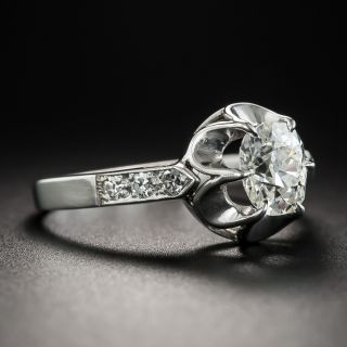 .88 Carat Antique Cushion Cut Diamond Victorian Style Ring