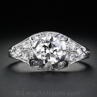 .88 Carat Antique  Diamond Engagement Ring