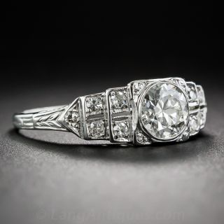 .88 Carat Diamond Art Deco Engagement Ring